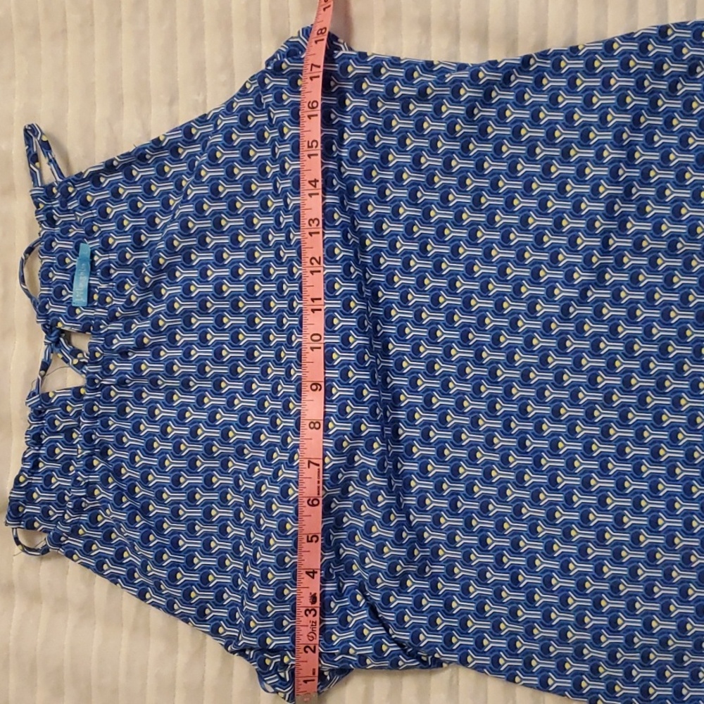 J. McLaughlin Halter Dress, Blue & White, Size L - Picture 9 of 10